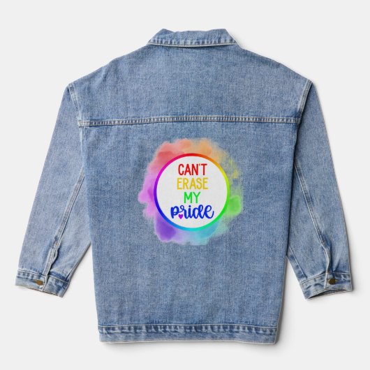 Kan mijn trots niet wissen denim jacket (Achterkant)