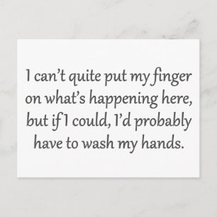 Kan mijn vinger er niet helemaal op zetten Standar Briefkaart