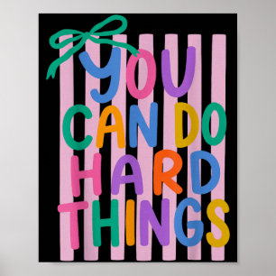 Kan Moeilijke Dingen Doodle Leerkracht Motiverend Poster