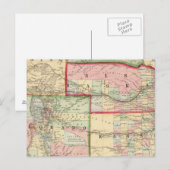 Kan, Neb, Colo Map door Mitchell Briefkaart (Voorkant / Achterkant)