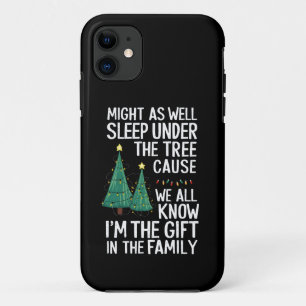 Kan net zo goed onder de boom slapen Kerstcadeau Case-Mate iPhone Case