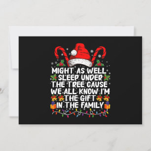 Kan net zo goed onder de boom slapen Kerstcadeau Kaart