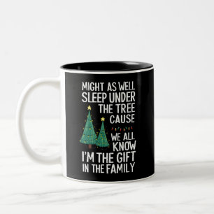 Kan net zo goed onder de boom slapen Kerstcadeau Tweekleurige Koffiemok