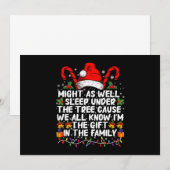 Kan net zo goed slapen onder de boom kerstcadeau kaart (Voorkant / Achterkant)