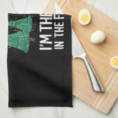 Kan net zo goed slapen onder de boom kerstcadeau theedoek (Quarter Fold)