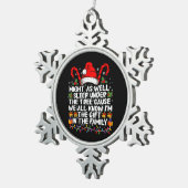 Kan net zo goed slapen onder de boom kerstcadeau tin sneeuwvlok ornament (Rechts)