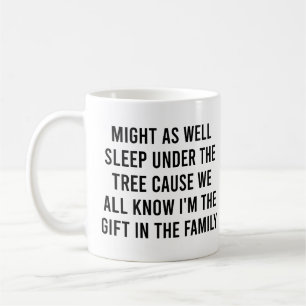 Kan net zo goed slapen onder de Tree Gift Family Koffiemok