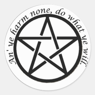 Kan niemand kwaad doen ronde sticker