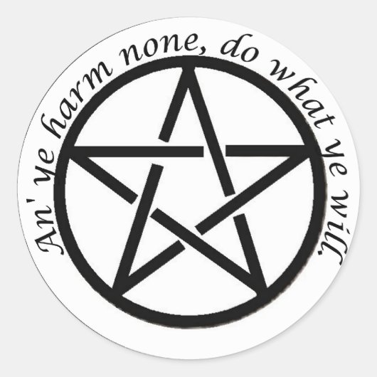 Kan niemand kwaad doen ronde sticker (Voorkant)