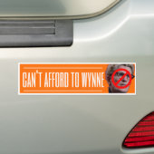 'Kan niet afford naar Wynne' Bumpersticker (Op auto)