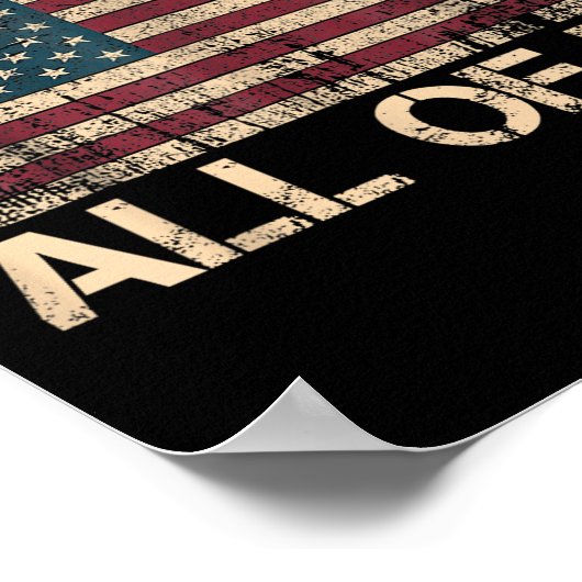 Kan niet alle Amerikaanse vlag annuleren Poster (Hoek)
