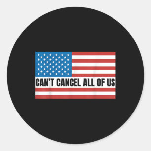 Kan niet alle Amerikaanse vlag annuleren Ronde Sticker