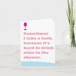 Kan niet Drinken in het Wenskaart Kaart