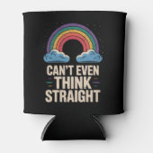 Kan niet eens denken hetero LGBTQ Gay Pride Ally Blikjeskoeler (Voorkant)