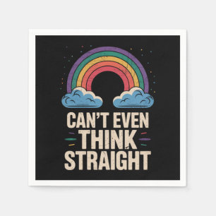 Kan niet eens denken hetero LGBTQ Gay Pride Ally Servet