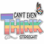 Kan niet eens denken sticker (Voorkant)