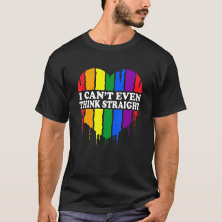Kan niet eens rechtuit denken Lgbt Trans Gay Lgbtq T-shirt
