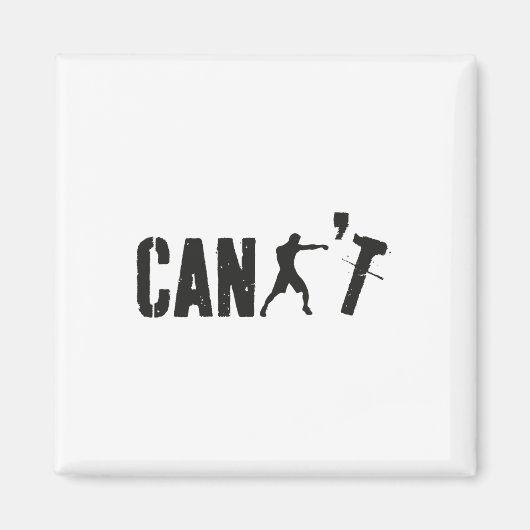 Kan niet grappig Boksen Coach Boksen Trainer Boxer Magneet (Voorkant)