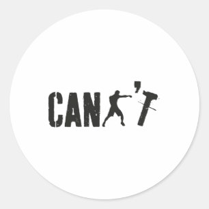Kan niet grappig Boksen Coach Boksen Trainer Boxer Ronde Sticker