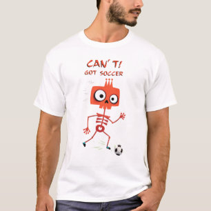 Kan niet. Heb voetbal Grappig skelet sportdesign T-shirt