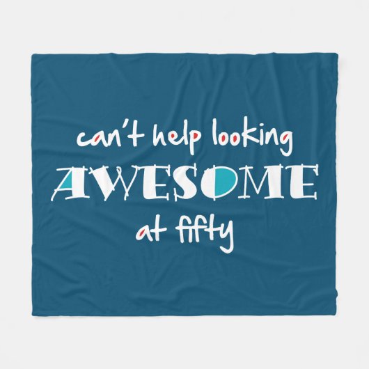 Kan niet helpen geweldige te kijken op 50 fleece deken (Voorkant (Horizontaal))