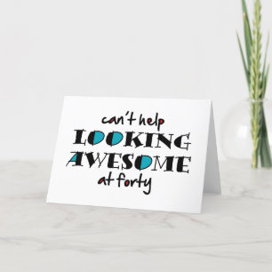 Kan niet helpen om geweldige te kijken naar 40 bedankkaart