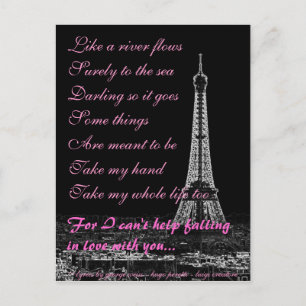 Kan niet helpen verliefd op je te worden briefkaart