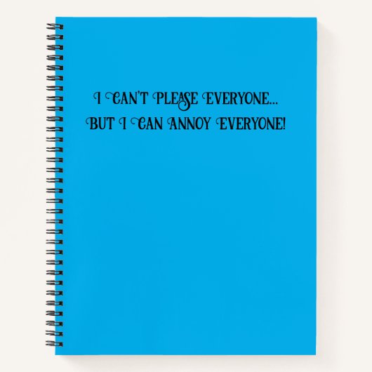 Kan niet iedereen tevreden stellen notitieboek (Voorkant)