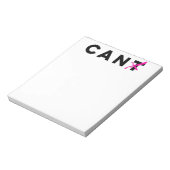 Kan niet in-Can Blocnote (Linkerzijde)