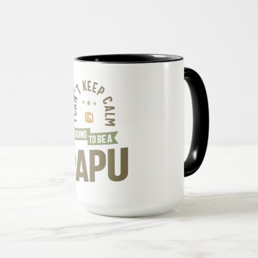 Kan niet kalm blijven - Toekomstige Papu Mode aan! Mok (Voorkant rechts)