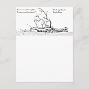 Kan niet leven zonder mijn Soul Wuthering Hoogten Briefkaart