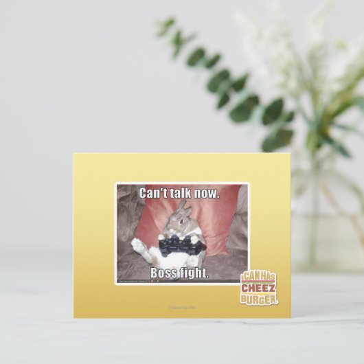 Kan niet nu spreken, strijd leiden briefkaart (Staand voorkant)