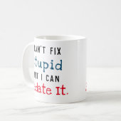 Kan niet oplossen Stomme kan het plaatsen Koffiemok (Voorkant links)