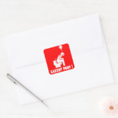 Kan niet poepen! vierkante sticker (Envelop)