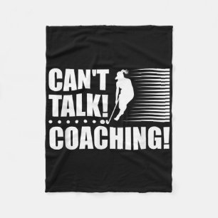 Kan niet praten Coaching - Meisjes Hockey Coach Fleece Deken