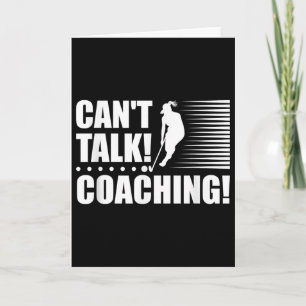 Kan niet praten Coaching - Meisjes Hockey Coach Kaart
