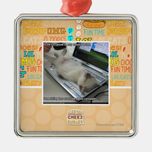 Kan niet reageren metalen ornament (Voorkant)