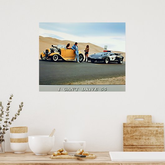 Kan niet rijden 55 poster (Keuken)