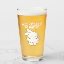 Kan niet serieus wortel editie - Bunny Pun Glas