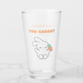 Kan niet serieus wortel editie - Bunny Pun Glas (Voorkant)