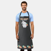 Kan niet serieus wortel editie - Bunny Pun Schort (Gedragen)