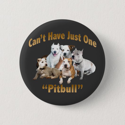 Kan niet slechts één Pitbull hebben Ronde Button 5,7 Cm (Voorkant)