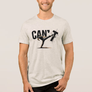 Kan niet stoppen met vechten Vechtkunst Kickboksen Tri-Blend Shirt