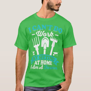 Kan niet thuis werken, grappige boerentractor. t-shirt