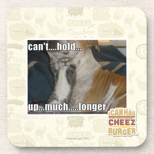 Kan niet veel langer omhoog houden bier onderzetter (Voorkant)