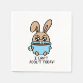 Kan niet volwassen vandaag Bunny | Coffee Lover Mo Servet (Voorkant)