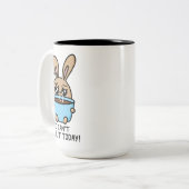 Kan niet volwassen vandaag Bunny | Coffee Lover Mo Tweekleurige Koffiemok (Voorkant links)