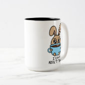 Kan niet volwassen vandaag Bunny | Coffee Lover Mo Tweekleurige Koffiemok (Voorkant rechts)