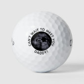 Kan niet wachten om Daddy Pregnancy Reveal Sonogra Golfballen (Voorkant)