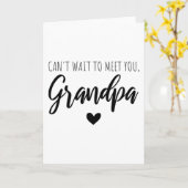 Kan niet wachten om je opa te ontmoeten kaart (Gele Bloem)